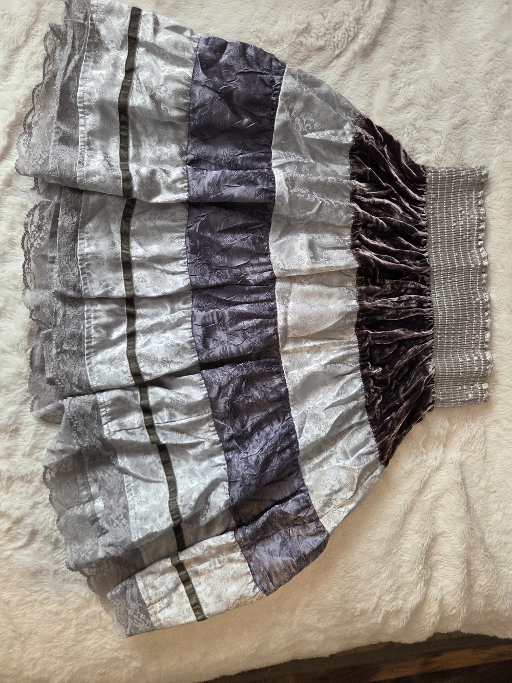 Free People Patchwork Midi Skirt